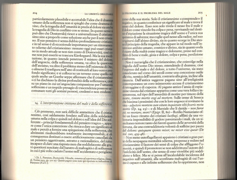 ONTOLOGIA DELLA LIBERTÀ di Luigi Pareyson 1995 Einaudi Libro il …