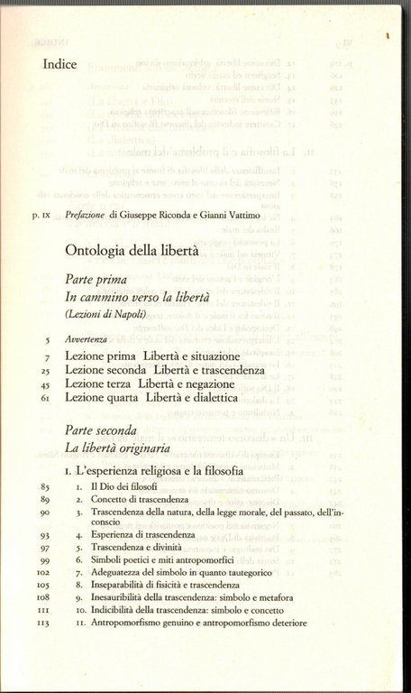 ONTOLOGIA DELLA LIBERTÀ di Luigi Pareyson 1995 Einaudi Libro il …
