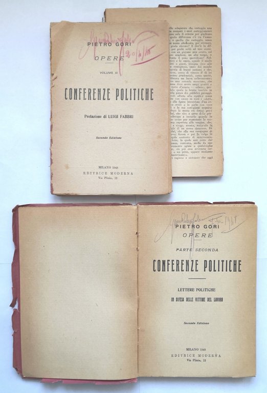 OPERE COMPLETE di Pietro Gori 12 volumi su 14 1946 …