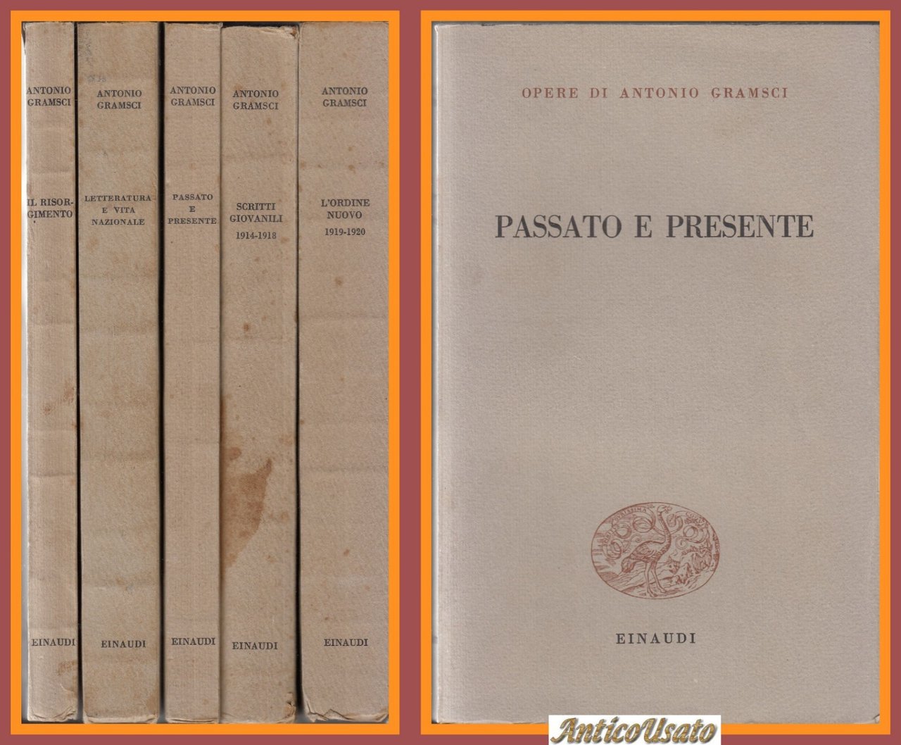 OPERE DI ANTONIO GRAMSCI 5 volumi 1954 1958 Einaudi libro …