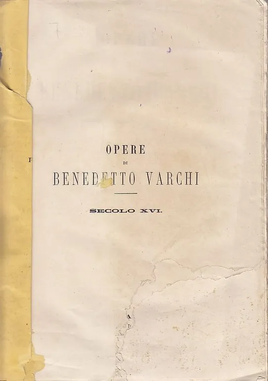 OPERE DI BENEDETTO VARCHI SECOLO XVI 2 volumi LIBRI ANTICHI …