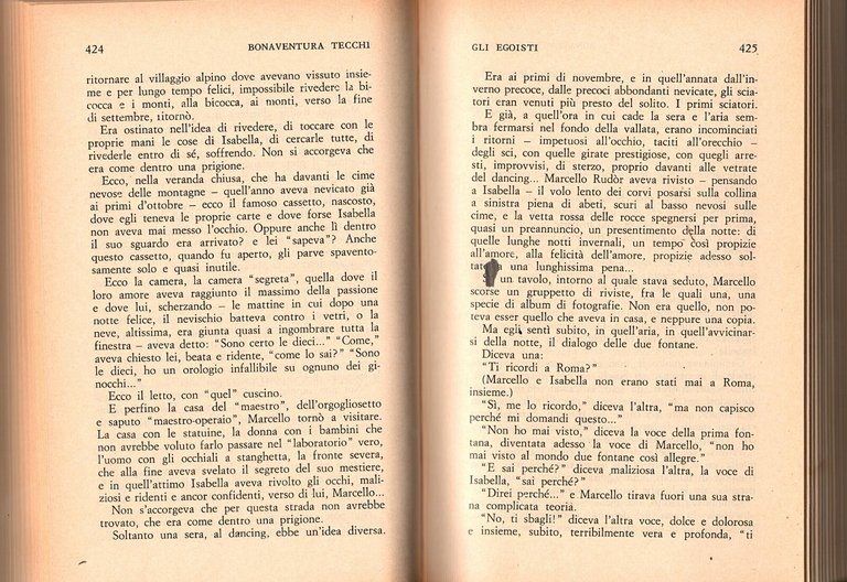 OPERE DI BONAVENTURA TECCHI 1974 Bompiani Libro gli egoisti Valentina …