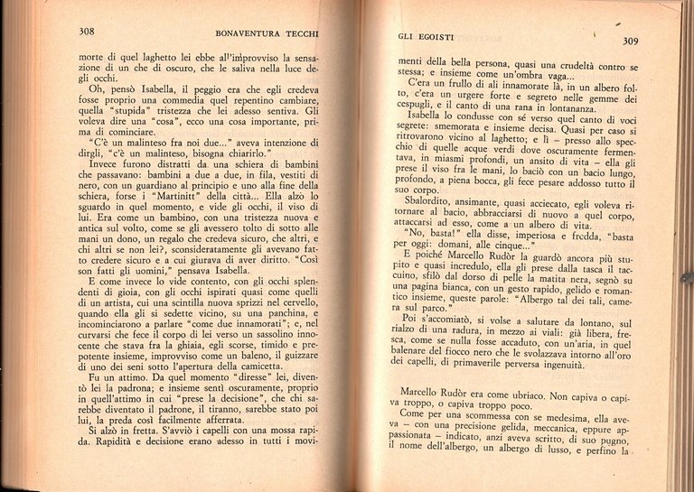 OPERE DI BONAVENTURA TECCHI 1974 Bompiani Libro gli egoisti Valentina …