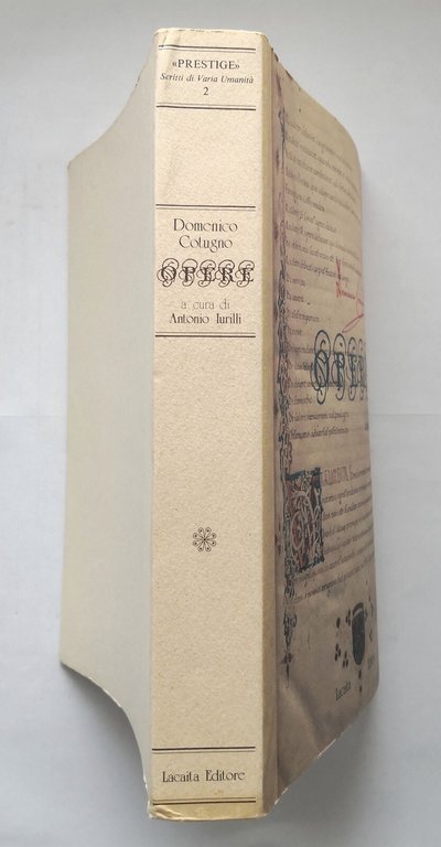OPERE di Domenico Cotugno a cura Antonio Iurilli 1986 Lacaita …