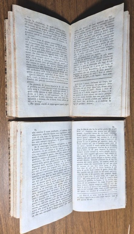 OPERE di Elvezio Volume 1 e 3 dello spirito 1797 …