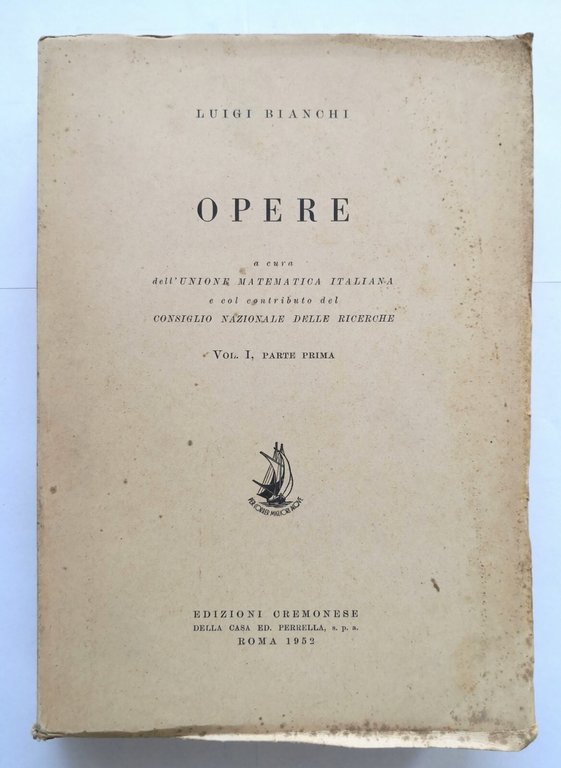OPERE di Luigi Bianchi volume 1 Libro I e II …