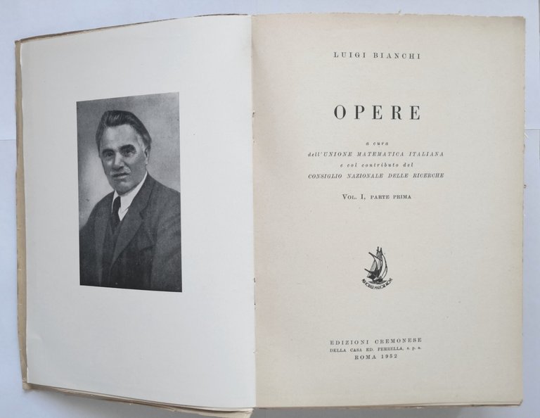 OPERE di Luigi Bianchi volume 1 Libro I e II …