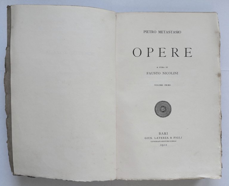 OPERE di Pietro Metastasio 4 volumi a cura Nicolini 1912-14 …