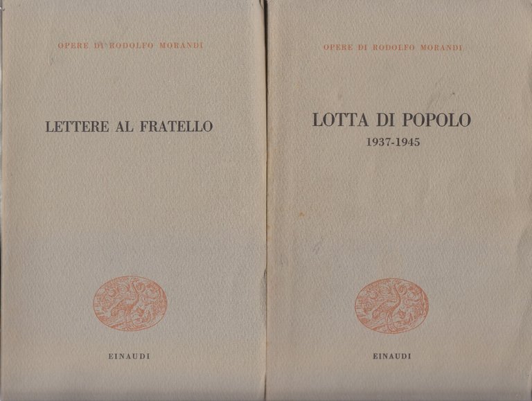 OPERE DI RODOLFO MORANDI 6 volumi completo 1958 61 Einaudi …