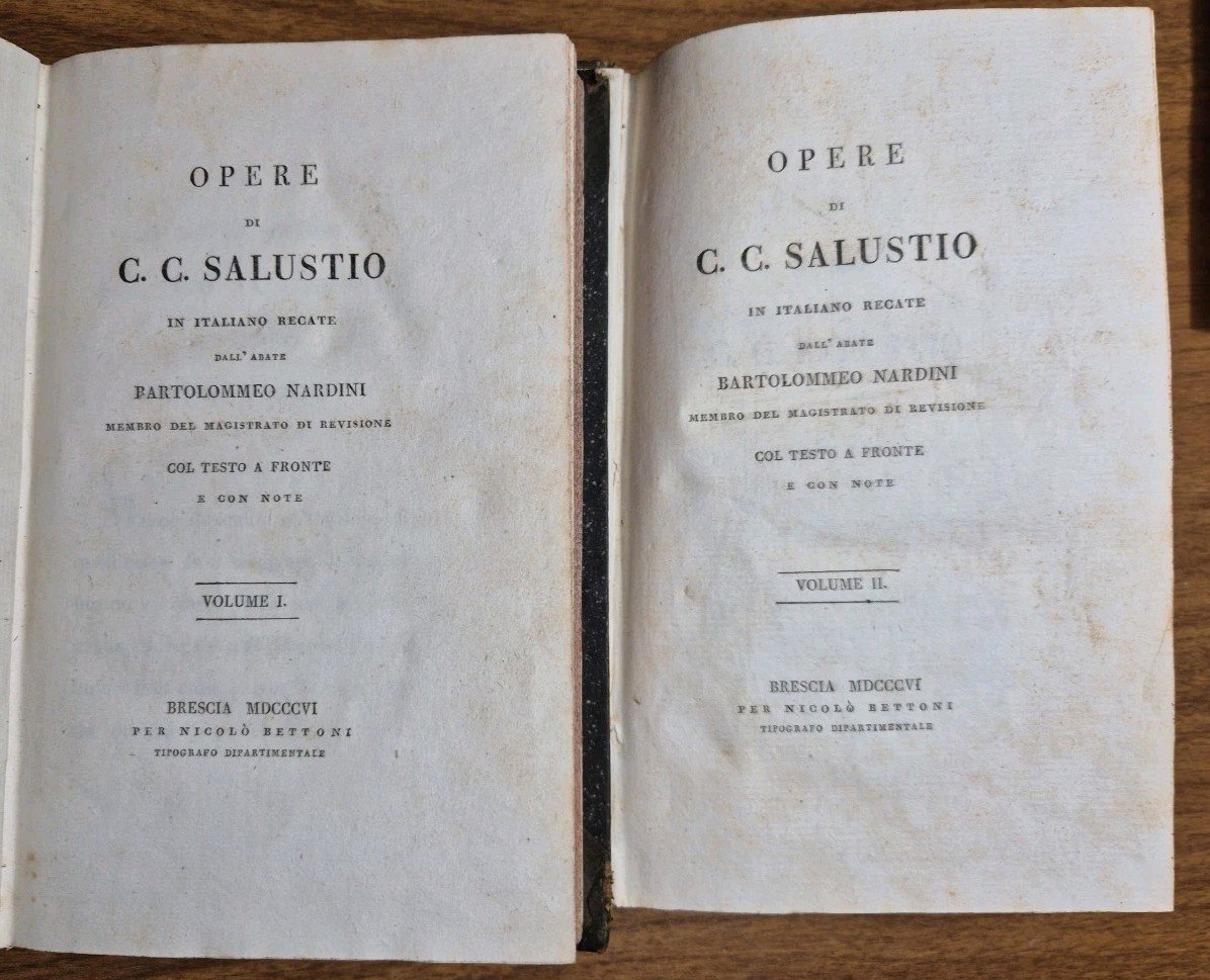 OPERE DI SALUSTIO recate in italiano Bartolommeo Nardini 1806 2 … | Immagine principale