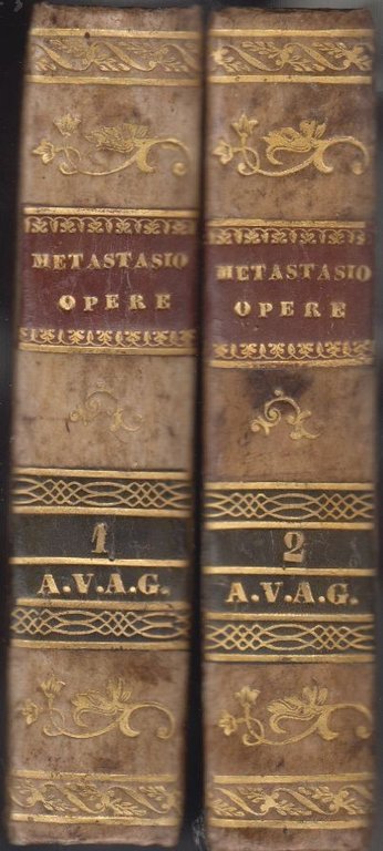 OPERE DRAMMATICHE di Pietro Metastasio 2 volumi 1765 Terres Libro …