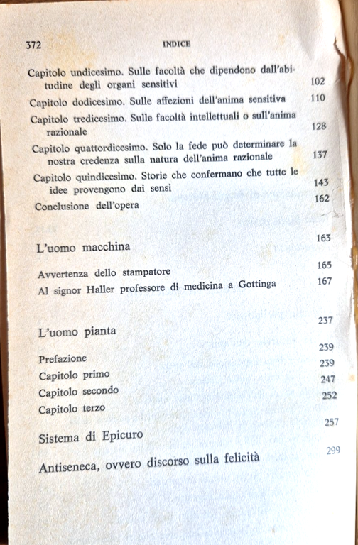 OPERE FILOSOFICHE di Julien Offroy de la Mettrie 1978 Laterza …