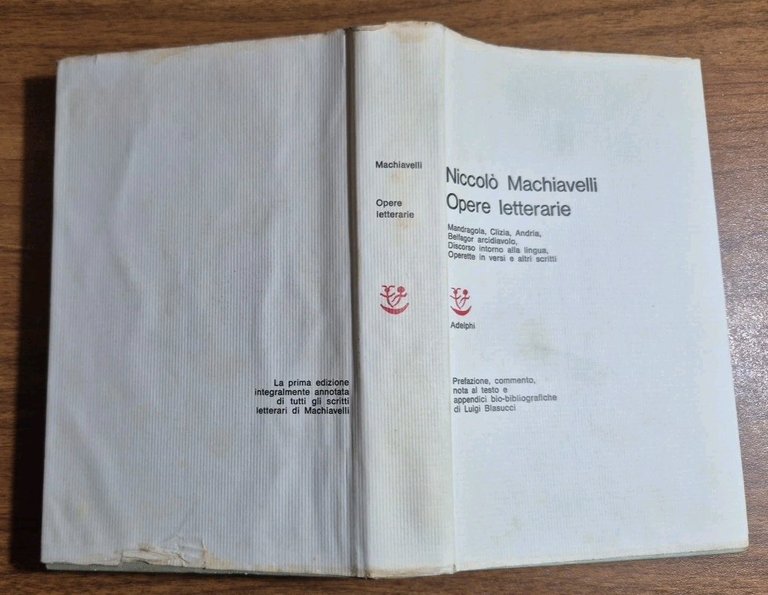OPERE LETTERARIE di Niccolò Machiavelli 1964 Adelphi Classici Libro