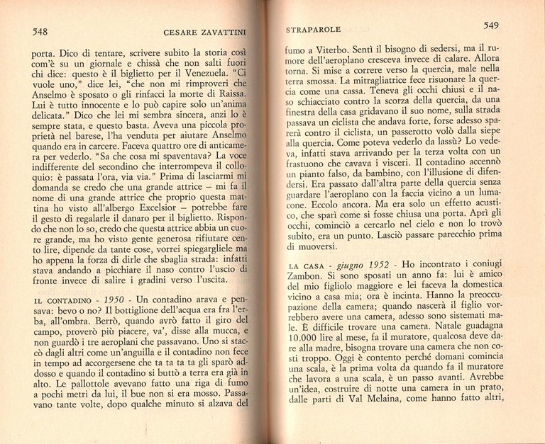 OPERE ROMANZI DIARI POESIE di Cesare Zavattini 1974 Bompiani Libro …