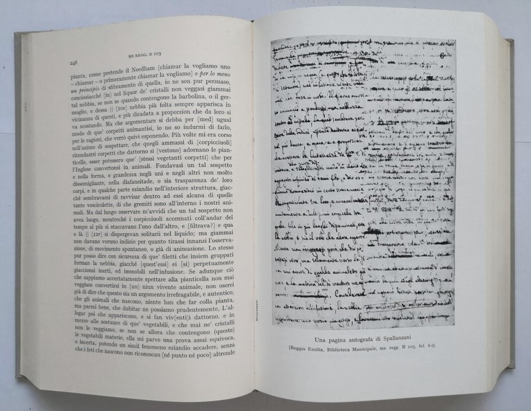 OPERE SCELTE di Lazzaro Spallanzani 1978 UTET libro a cura …