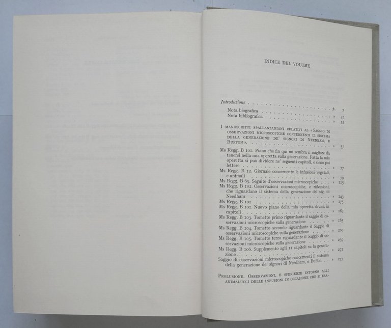 OPERE SCELTE di Lazzaro Spallanzani 1978 UTET libro a cura …