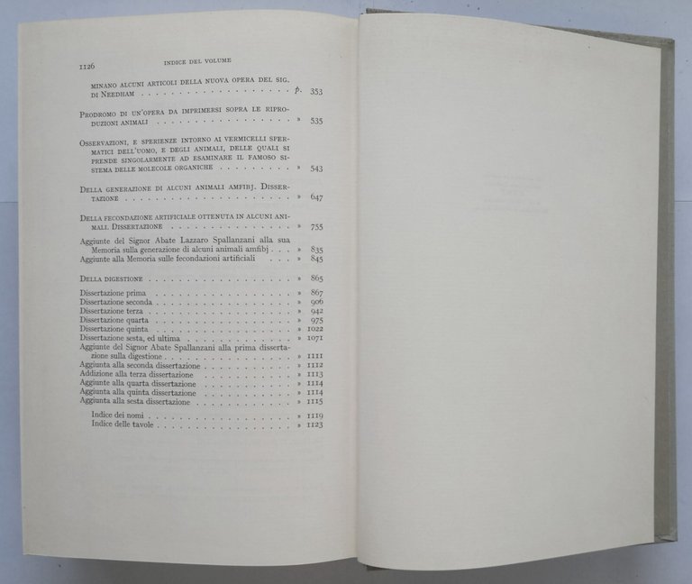 OPERE SCELTE di Lazzaro Spallanzani 1978 UTET libro a cura …