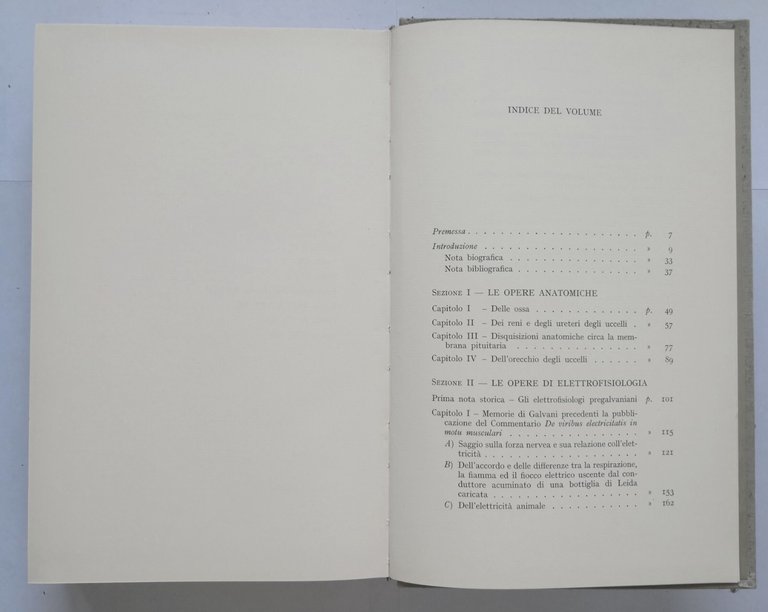 OPERE SCELTE di Luigi Galvani 1967 UTET libro classici della …