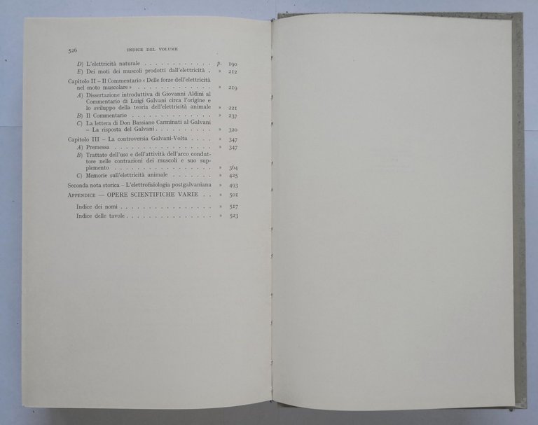 OPERE SCELTE di Luigi Galvani 1967 UTET libro classici della …