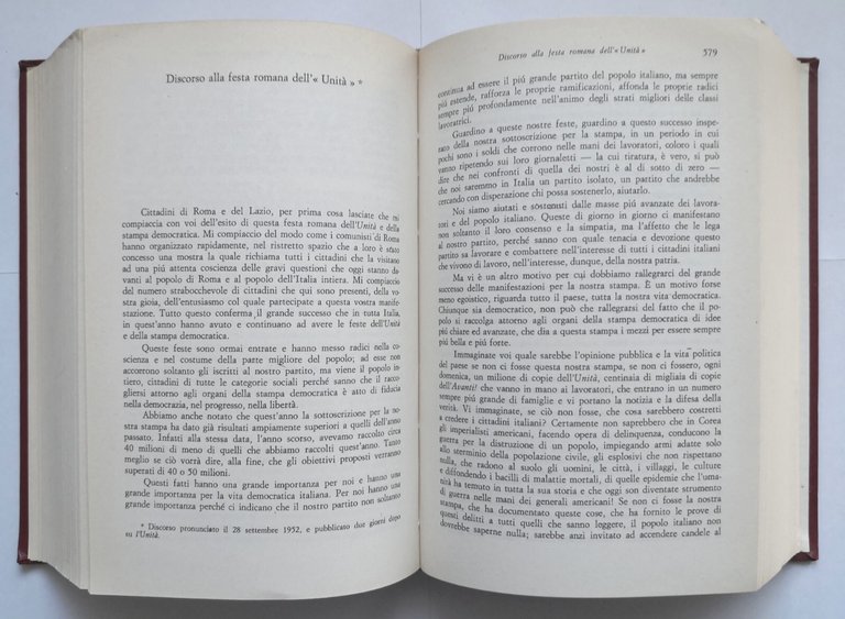 OPERE SCELTE di Palmiro Togliatti 1977 Editori Riuniti Libro comunismo