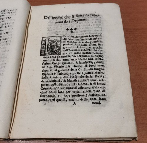 ORDINI APPARTENENTI AL GOVERNO DELL'HOSPITALE GRANDE DI MILANO 1642 Libro …