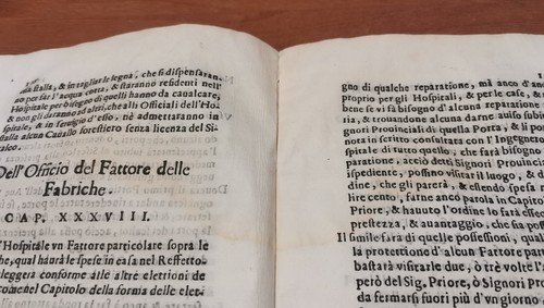 ORDINI APPARTENENTI AL GOVERNO DELL'HOSPITALE GRANDE DI MILANO 1642 Libro …