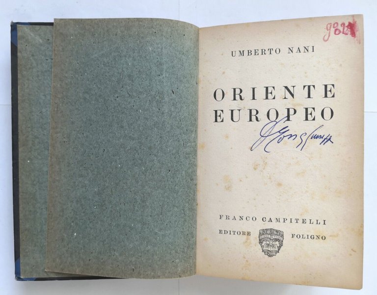 ORIENTE EUROPEO di Umberto Nani 1930 Franco Campitelli Libro