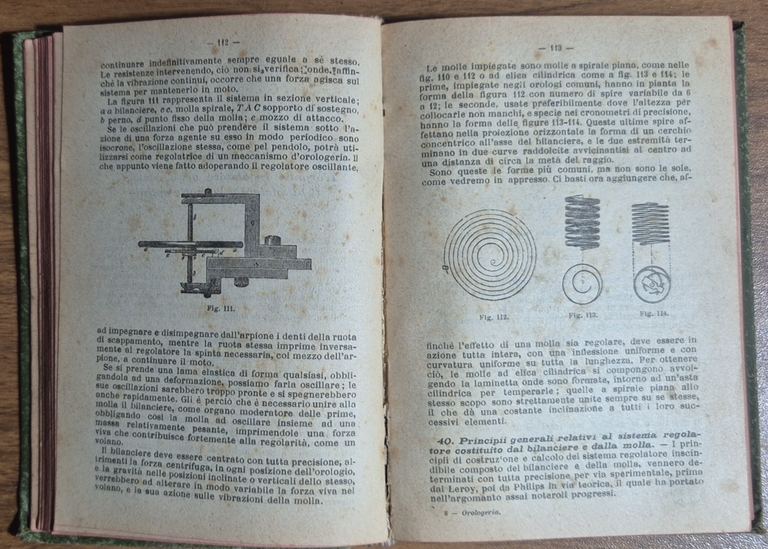 OROLOGERIA MODERNA di Egidio Garuffa 1920 Hoepli Libro Manuale Orologi