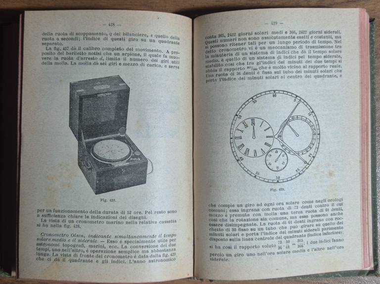 OROLOGERIA MODERNA di Egidio Garuffa 1920 Hoepli Libro Manuale Orologi