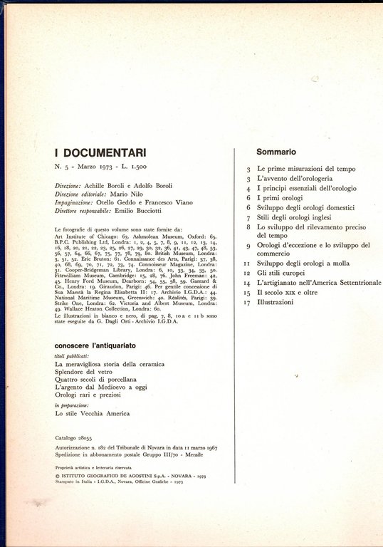 OROLOGI RARI E PREZIOSI di Cedric Jagger 1973 De Agostini …