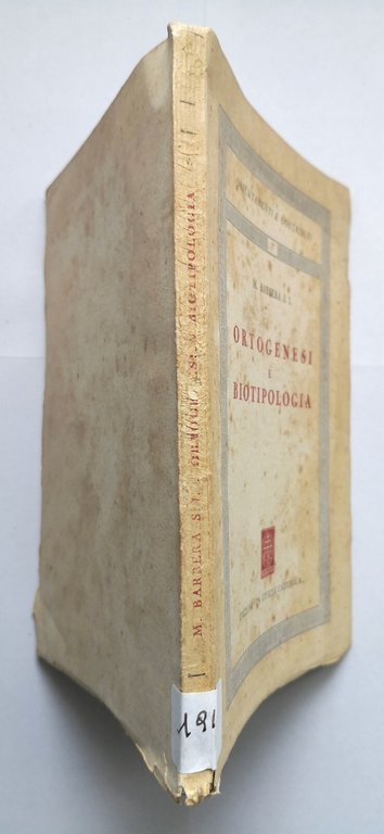 ORTOGENESI E BIOTIPOLOGIA di Barbera 1945 Civiltà Cattolica Libro Nicola …