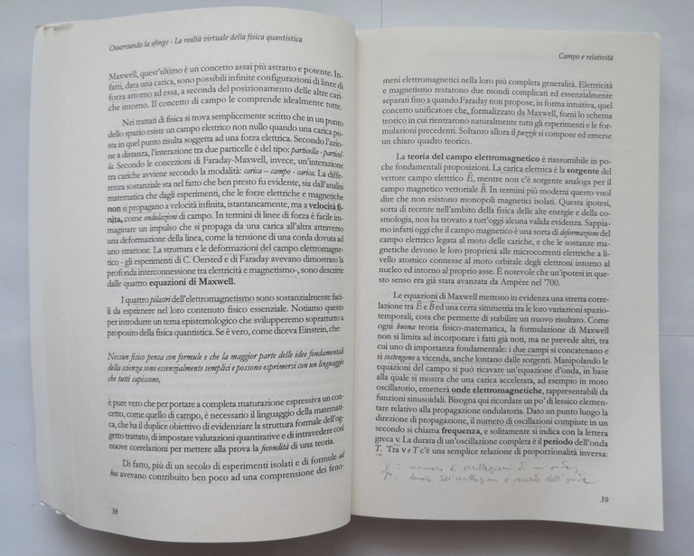 OSSERVANDO LA SFINGE di Ignazio Licata 2003 Di Renzo Libro …