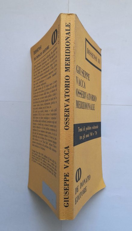 OSSERVATORIO MERIDIONALE di Giuseppe Vacca 1977 De Donato libro dissensi …