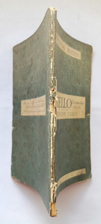 OTELLO di Arrigo Boito Giuseppe Verdi libretto d'opera Ricordi 1927 …