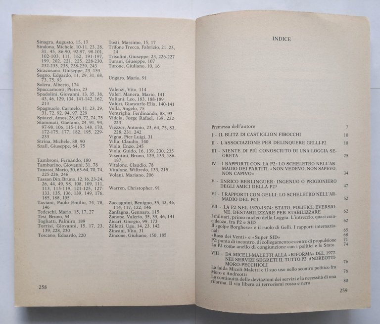 P2 LA CONTROSTORIA di Massimo Teodori 1986 Sugarco Edizioni Libro