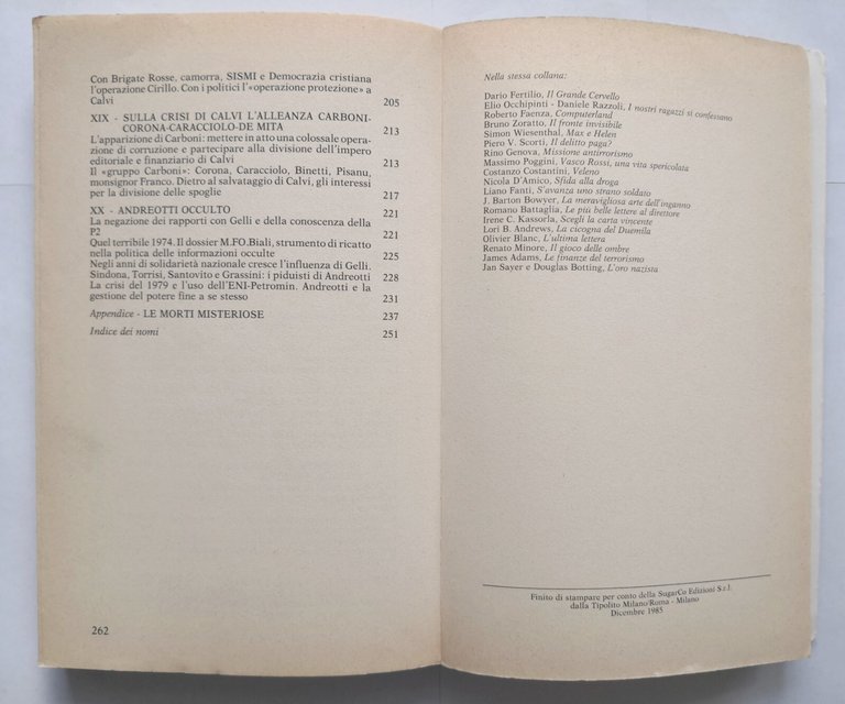 P2 LA CONTROSTORIA di Massimo Teodori 1986 Sugarco Edizioni Libro