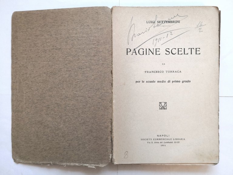PAGINE SCELTE di Luigi Settembrini 1911 DA FRANCESCO TORRACA per …