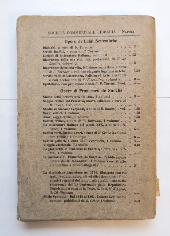 PAGINE SCELTE di Luigi Settembrini 1911 DA FRANCESCO TORRACA per …