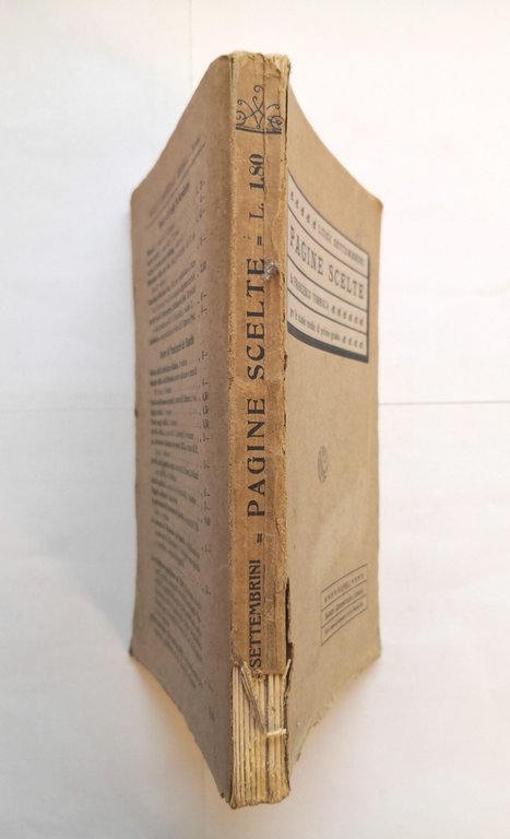 PAGINE SCELTE di Luigi Settembrini 1911 DA FRANCESCO TORRACA per …