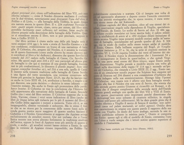 PAGINE STRAVAGANTI volume 1 di Giorgio Pasquali 1968 Sansoni Libro …