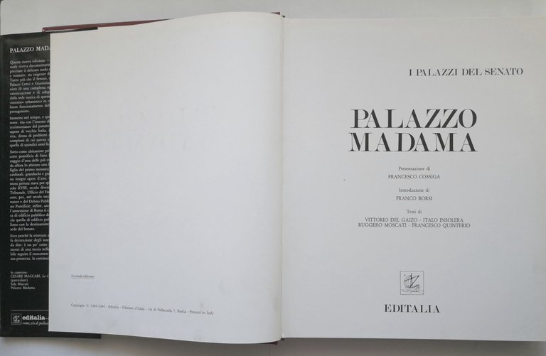 PALAZZO MADAMA di Del Gaizo Insolera Moscati Quinterio 1984 Editalia …