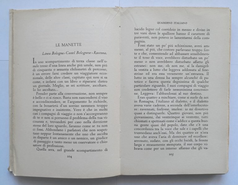 PANE IN DESCO di Marino Moretti 1940 Mondadori Libro pensieri …