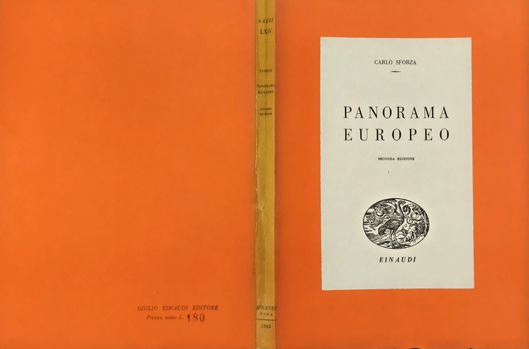 PANORAMA EUROPEO di Carlo Sforza 1945 Einaudi Libro apparenze politiche …