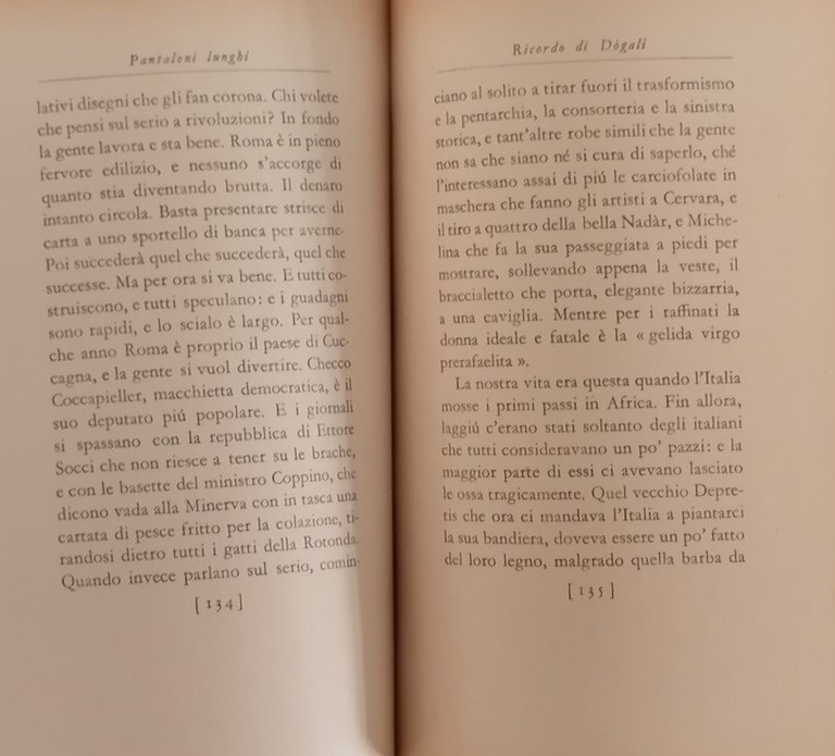 PANTALONI LUNGHI di Guelfo Civinini 1943 Mondadori Libro