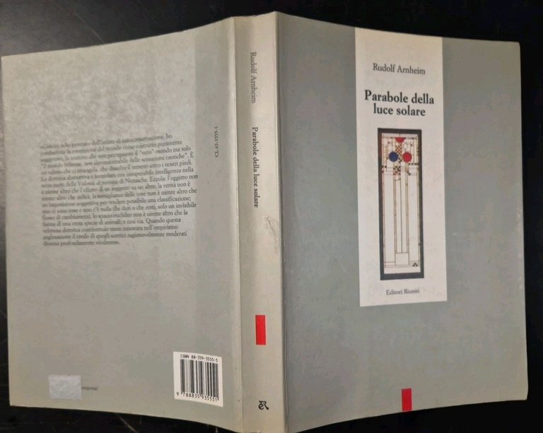 PARABOLA DELLA LUCE SOLARE di Rudolf Arnheim 1992 Editori Riuniti …