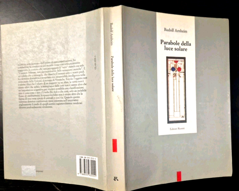 PARABOLA DELLA LUCE SOLARE di Rudolf Arnheim 1992 Editori Riuniti …