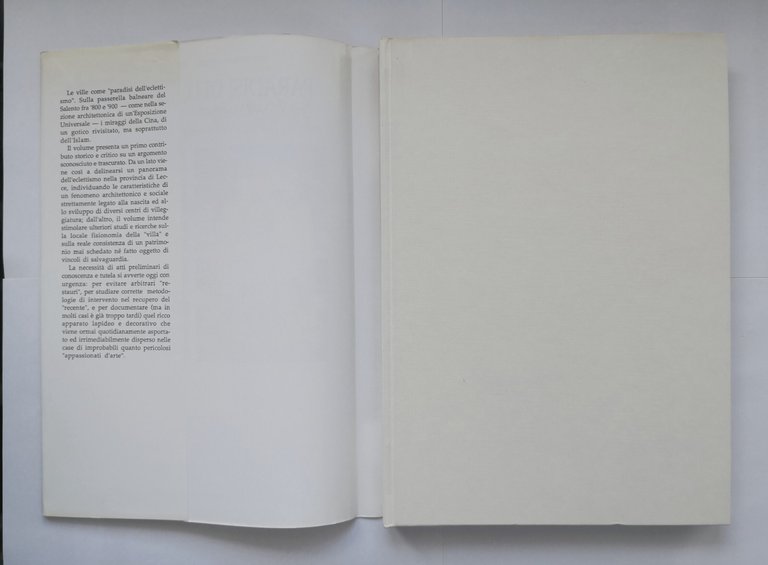 PARADISI DELL'ECLETTISMO di Vincenzo Cazzato Andrea Mantovano 1992 Capone Libro