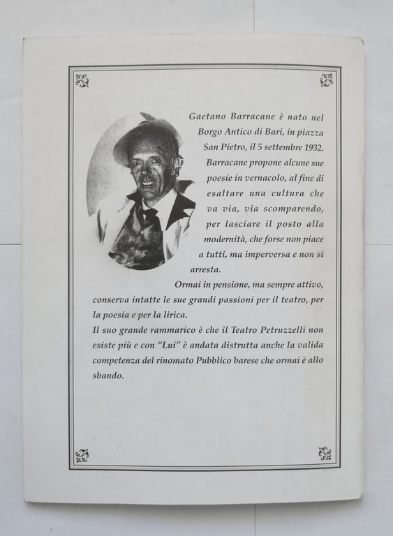 PARLE VOCCA ME di Gaetano Barracane libro poesie dialetto barese …
