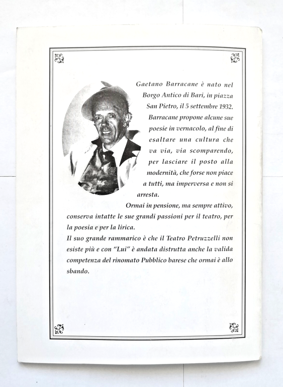 PARLE VOCCA ME di Gaetano Barracane libro poesie dialetto barese …