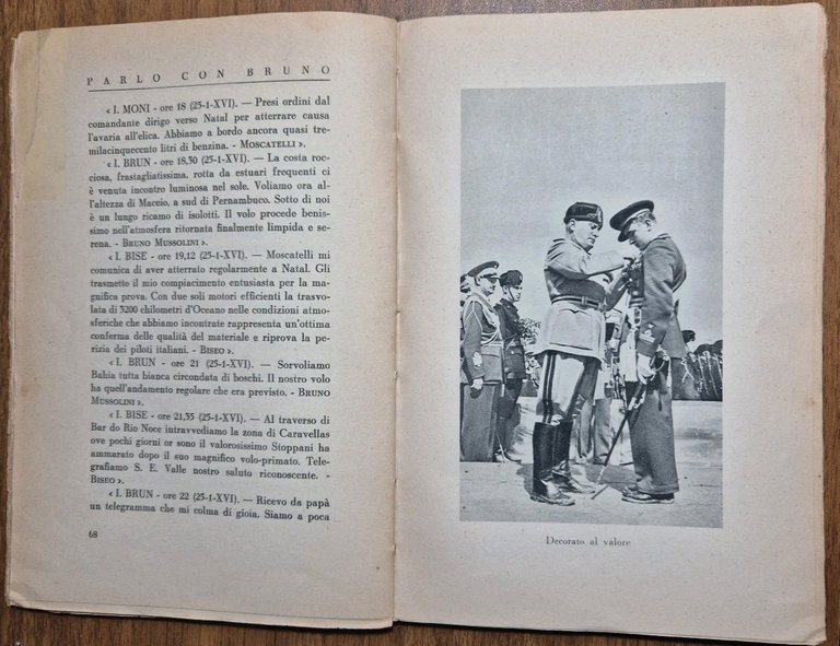 PARLO CON BRUNO di Benito Mussolini 1942 Ulrico Hoepli Libro …